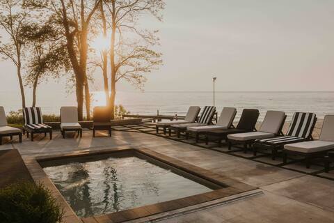 Lake MI Luxe Home w/Sauna/Hot tub/Game room/Views