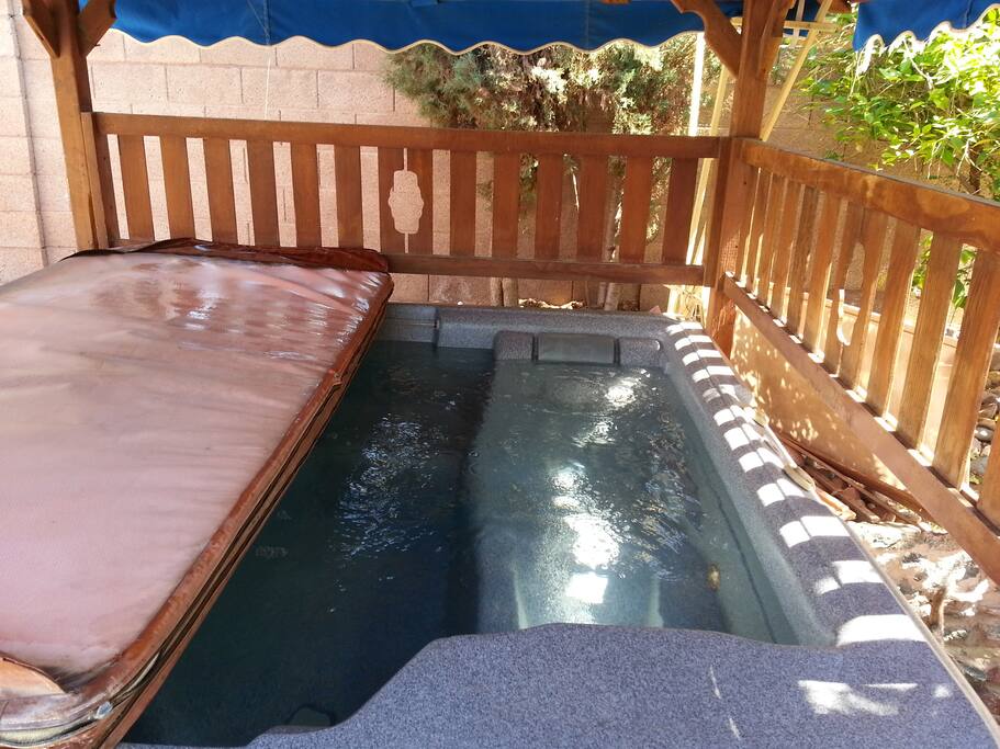 Above ground hot tub; up to 104 degrees