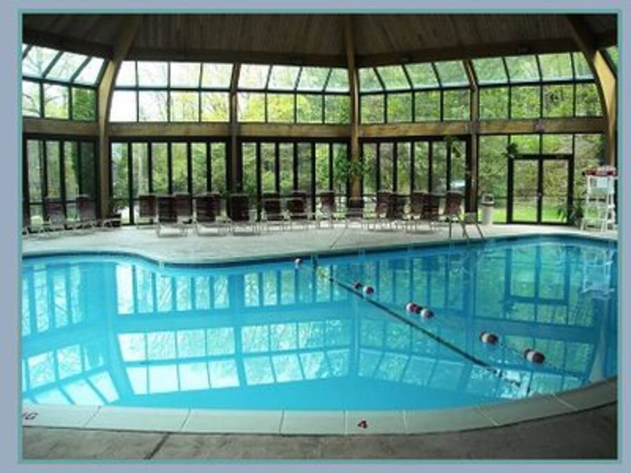 Enjoy this indoor swimming pool for a perfect dip.