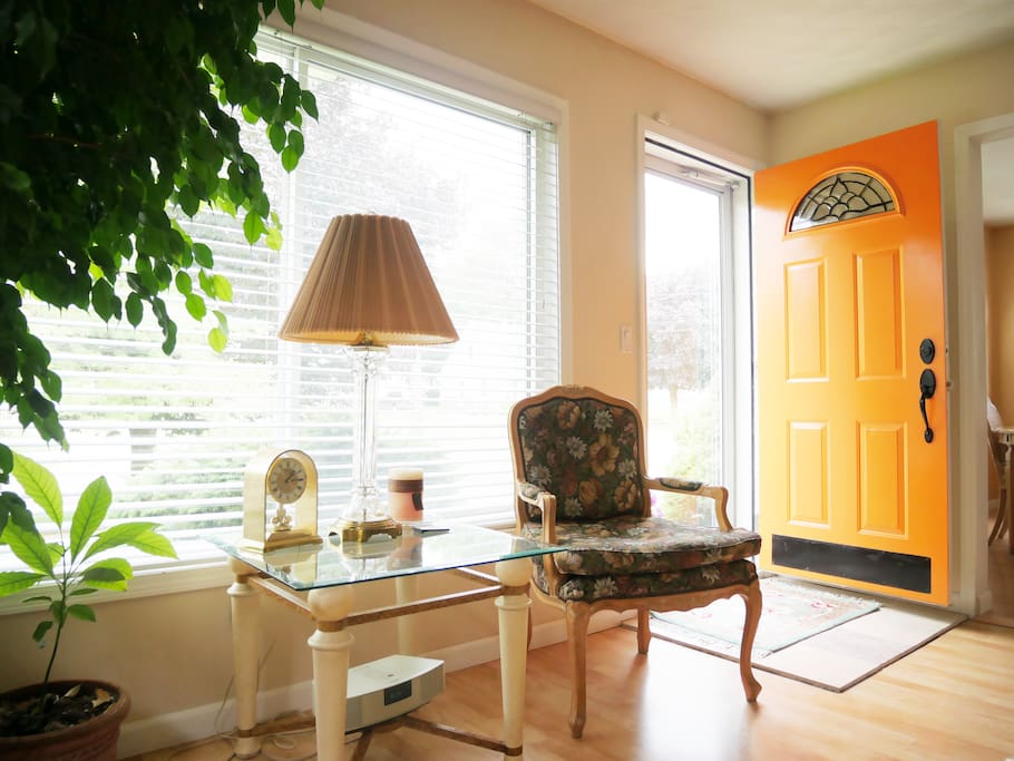 Seating by the entrance, note that this door will now have an electronic keypad