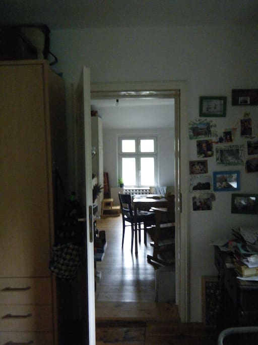 Blick ausm Schlafzimmer in die Küche
