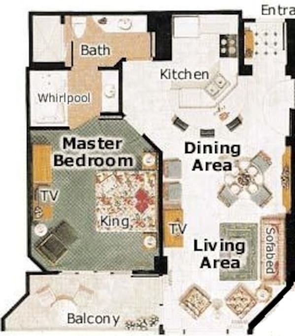 1 Bedroom Floorplan