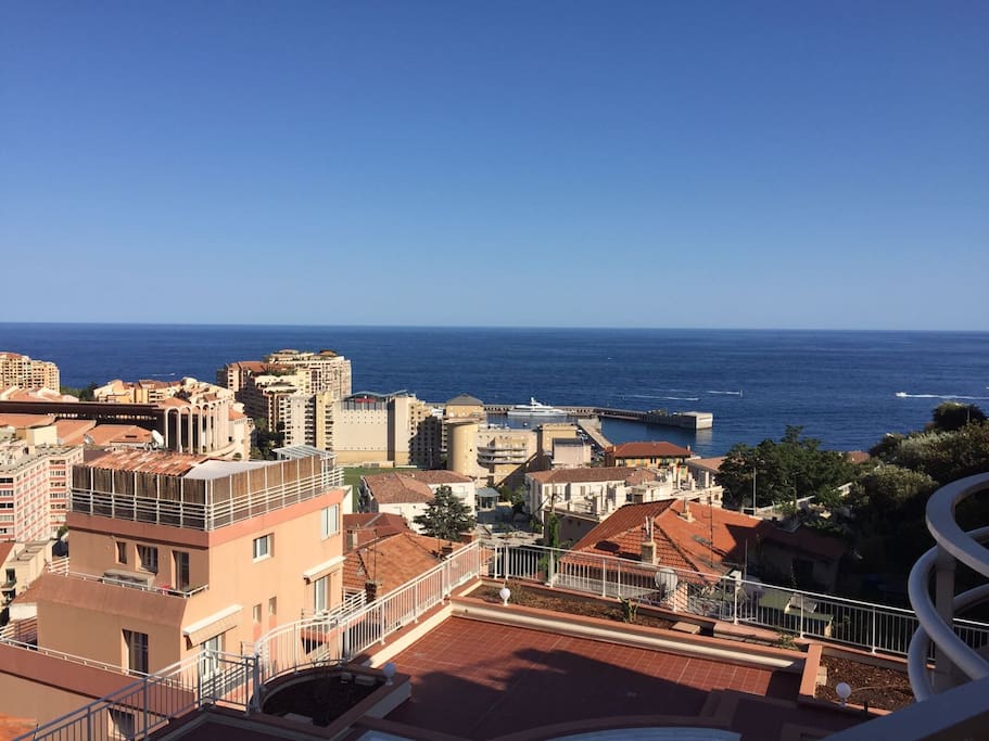 Vue de la terrasse - Port de Cap d'Ail
