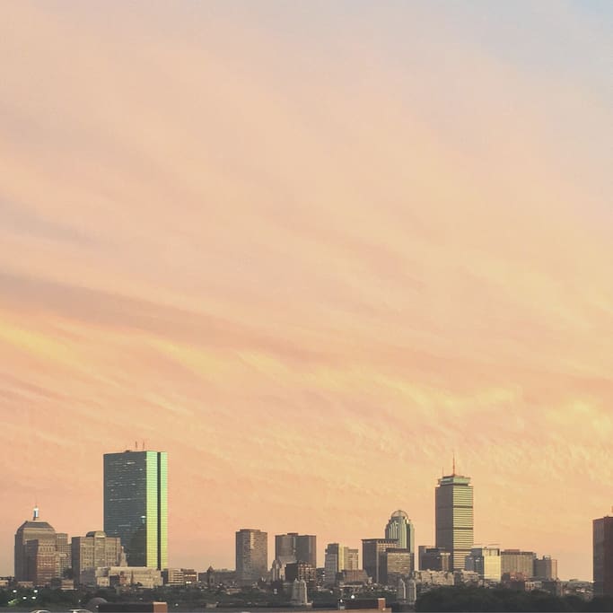 The view from the apartment on a perfect sunset night!