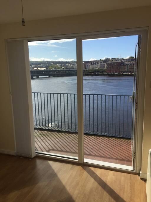 Kitchen living space patio door view