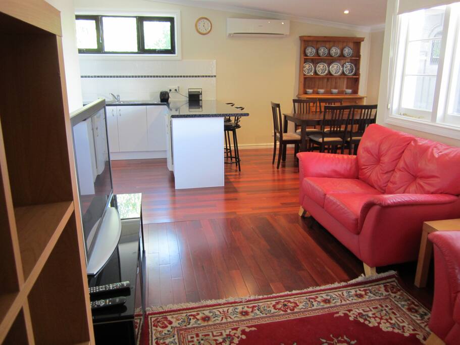Light and bright living and dining area