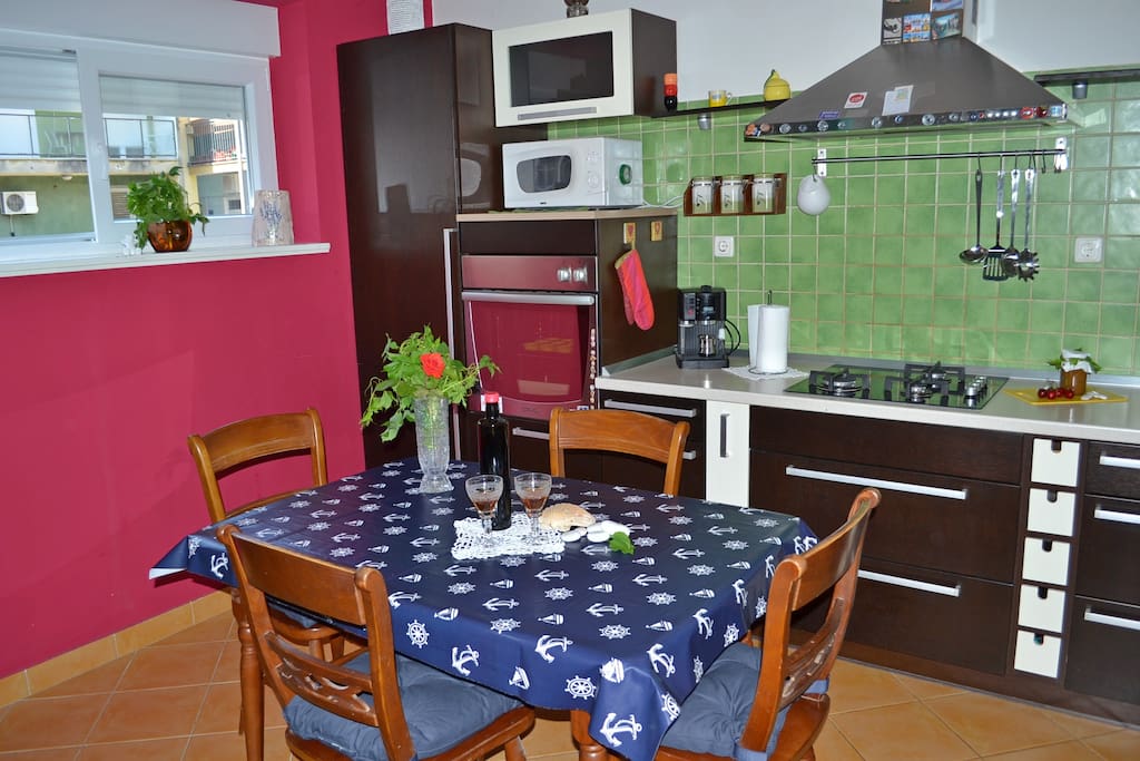 Fully equipped sunny kitchen