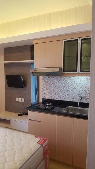 Pantry with Stove and Cooking equipment provided, TV Plasma, AC