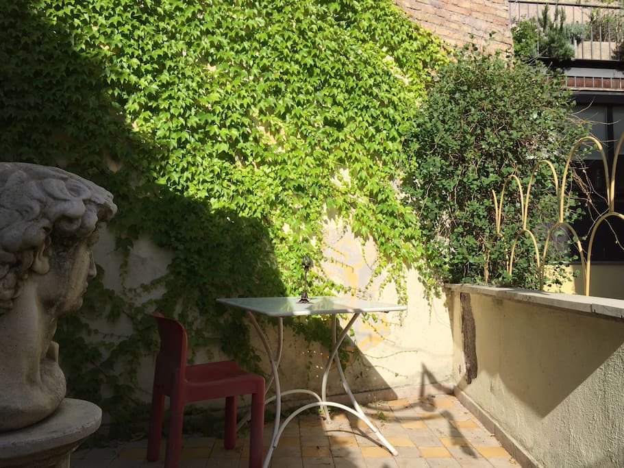 The terrace in springtime.