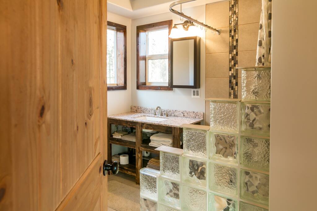 First floor full bathroom and shower.