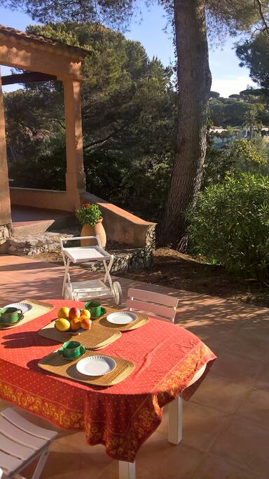 Terrasse du petit-déjeuner