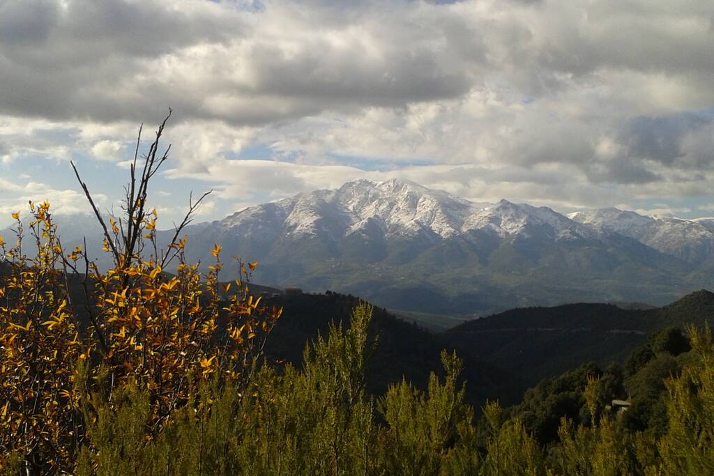 La vue sur le massif du Cinto