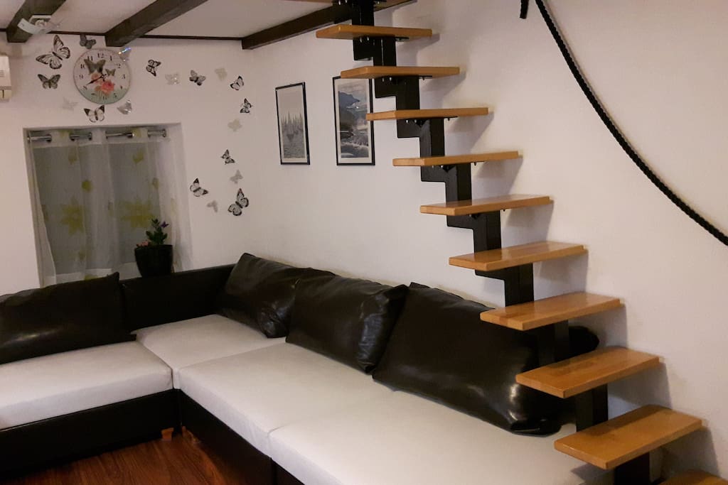 Take a rest on big sofa