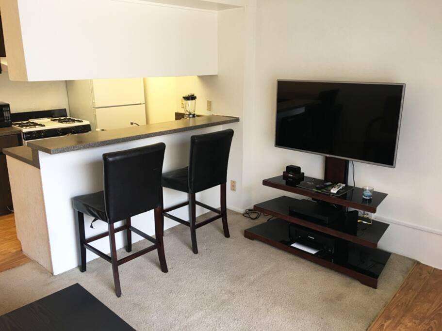 Bar top and satellite TV