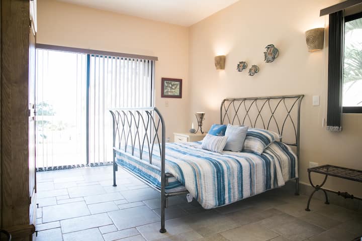 Oceanfront Queen Suite with full bath also opens onto the oceanfront balcony.