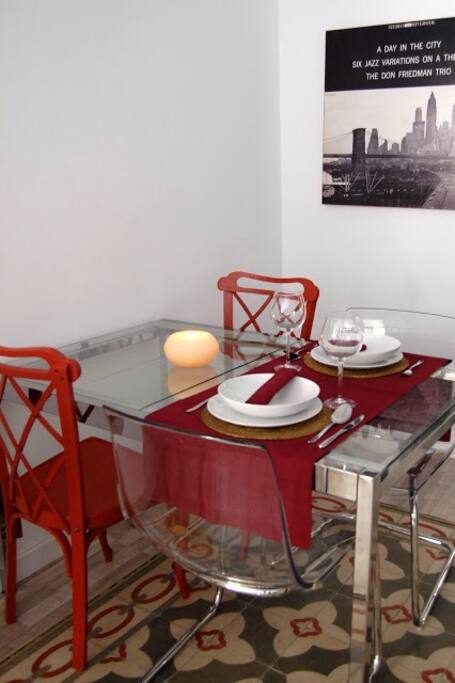 Comedor, respetamos el suelo hidráulico original