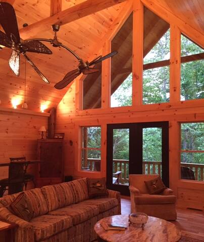 Country Log Cabin-15 min to Asheville