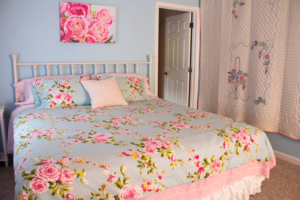 A quilt decorating the wall