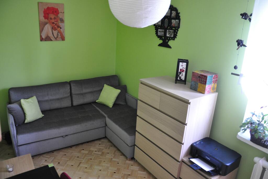 Sypialnia z rozkładaną sofą