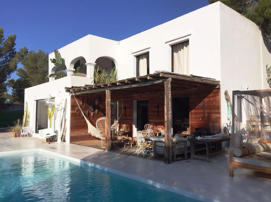 The renovated finca, where modern meets vintage