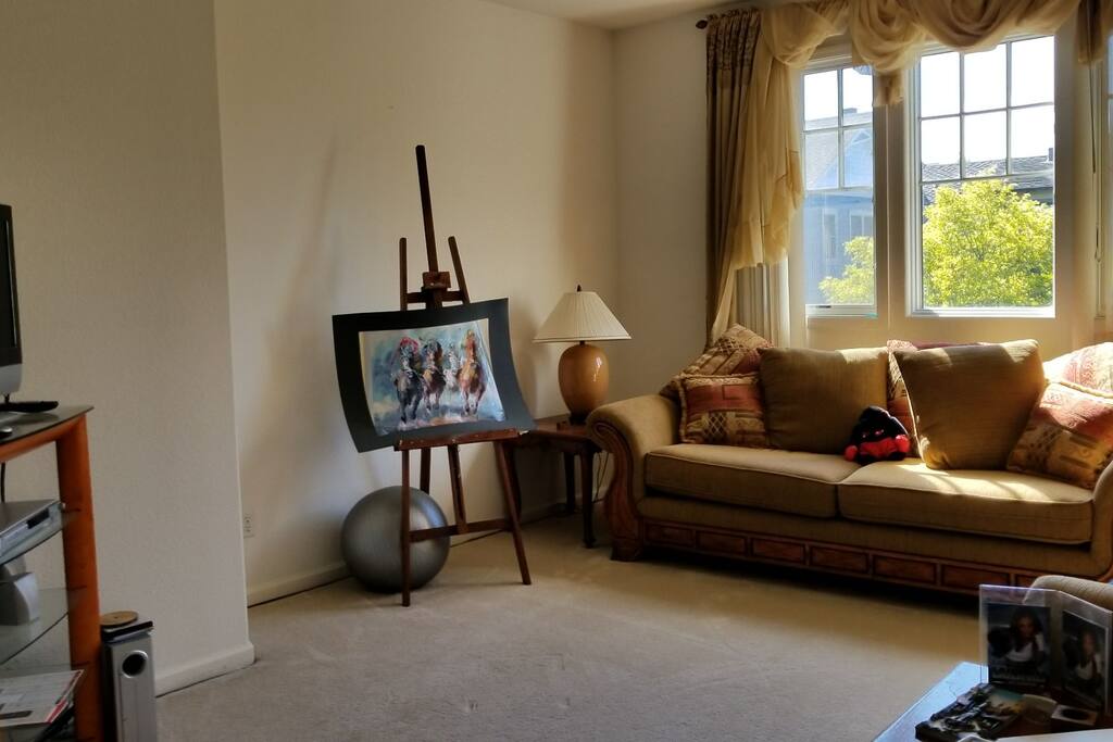 In the same area of the bedroom .