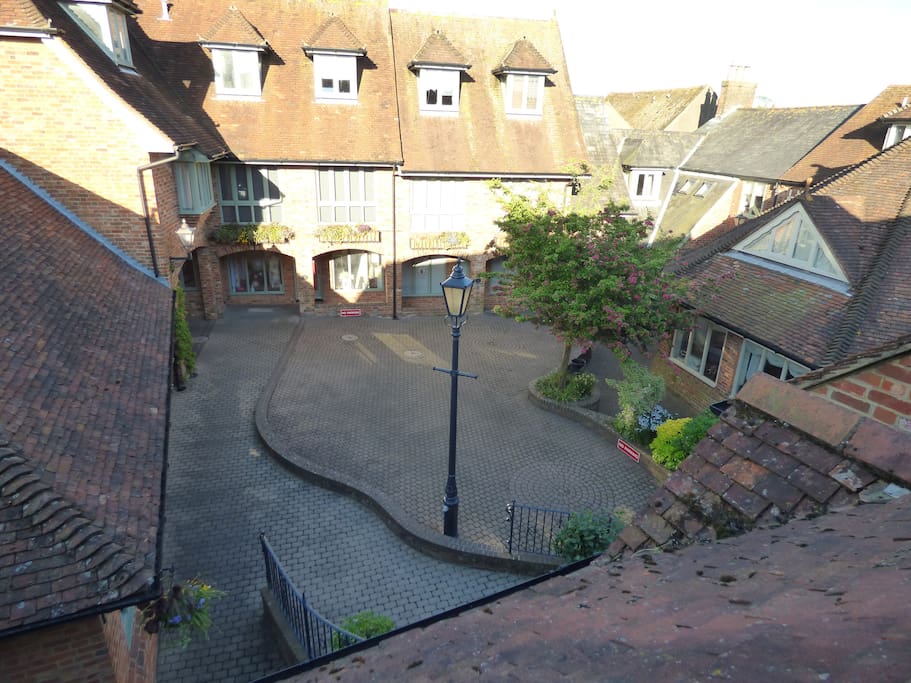 View over courtyard