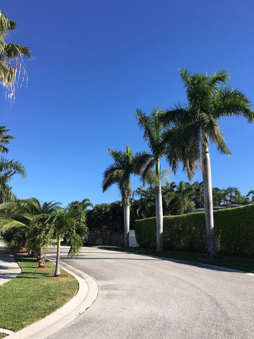 Side street, our house is on the right