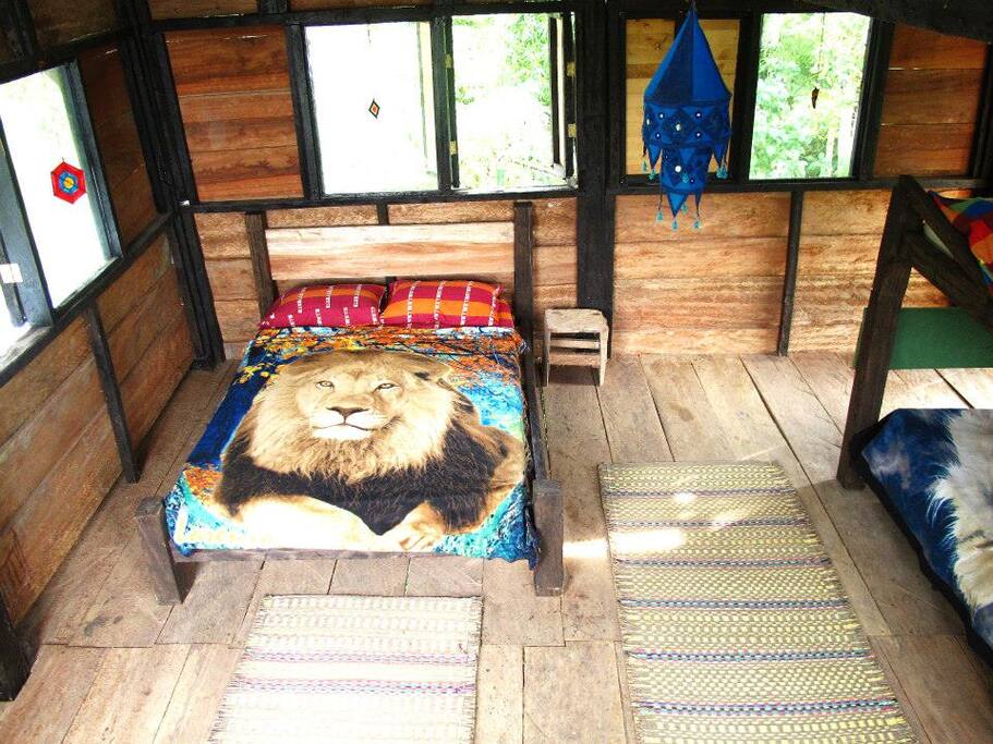 The cabin inside