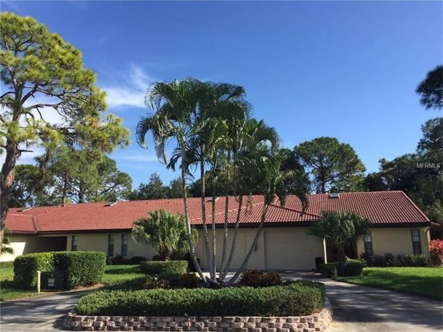 front of villa