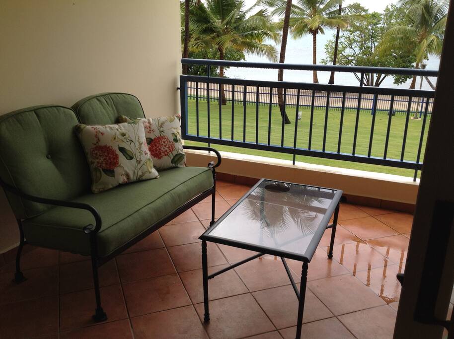 Balcony seating area