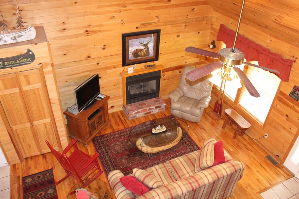 Living room viewed from upstairs