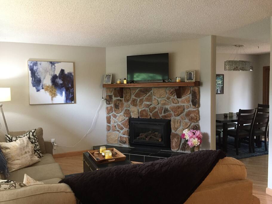Shared living room and dining room