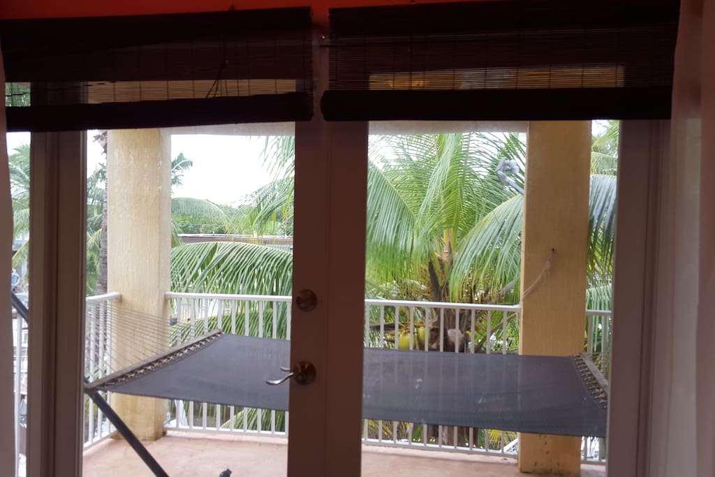 Lots of privacy from the balcony of the master bedroom & living room with the tropical landscape.