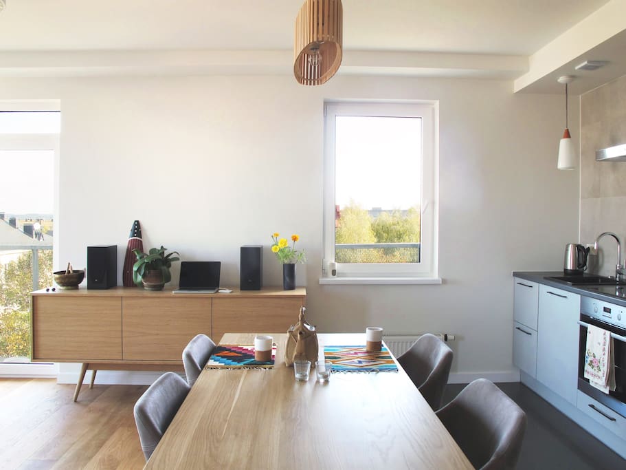 Open space kitchen and living room