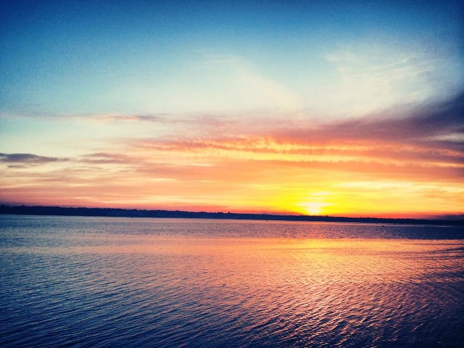 Backyard sunset