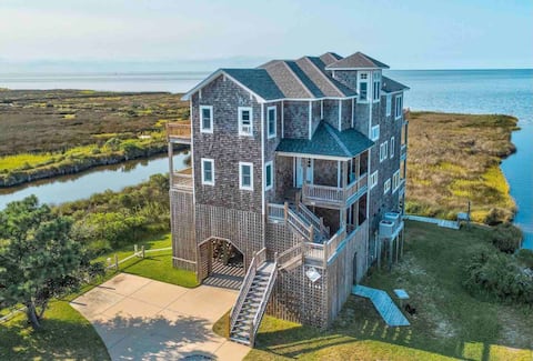 SoundFRONTOBX - 5ensuite BRs VIEWS, sand ,elevator