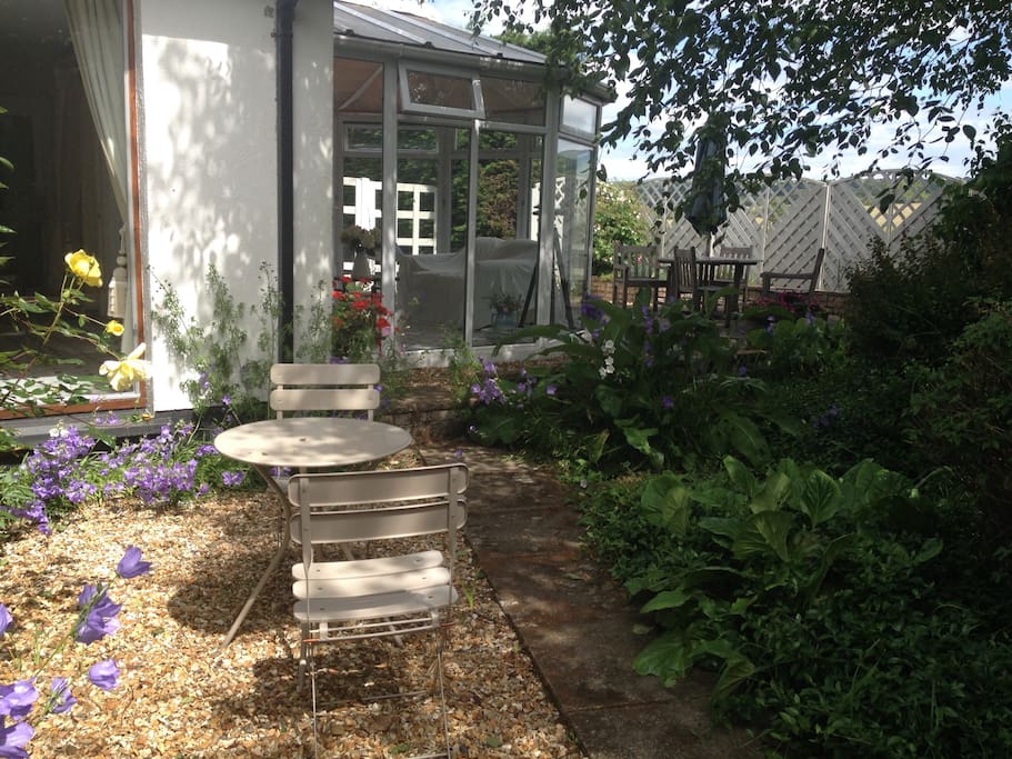 Patio area for guests.