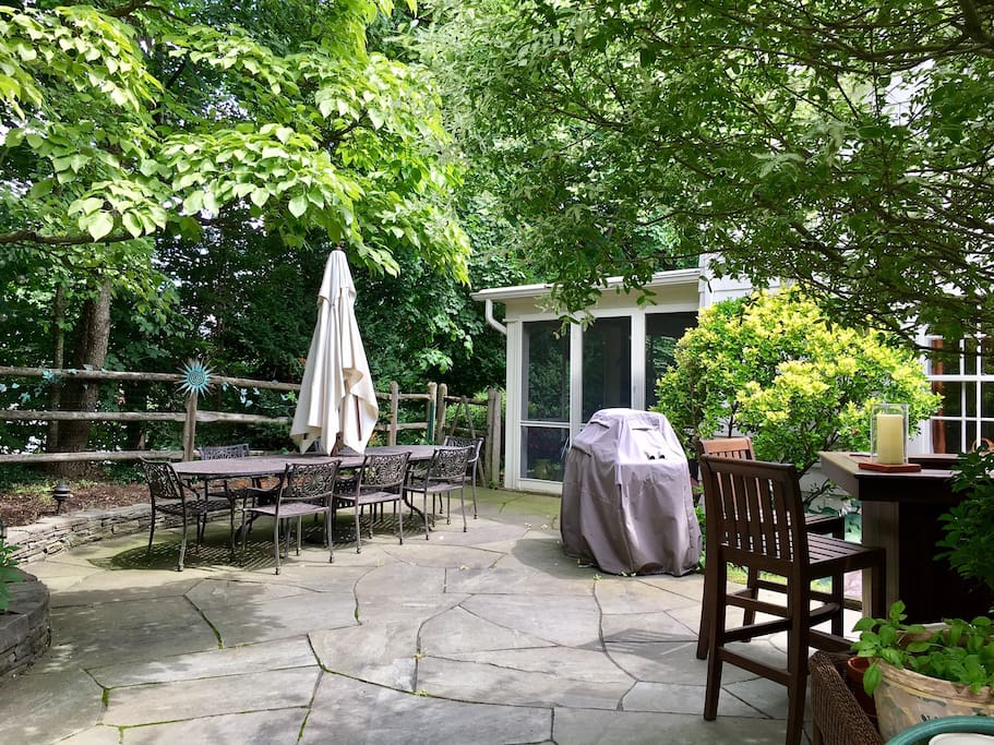 Outdoor main patio and grill