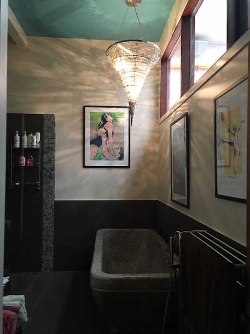 Imagine hauling this chandelier all the way from Indonesia.