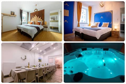 Le Zythogite: 23 people, 9 rooms, jacuzzi, pool table