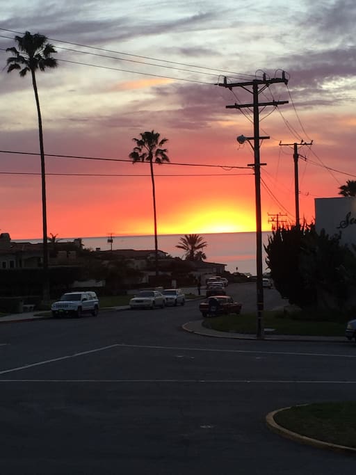 Sunset view from the front door.
