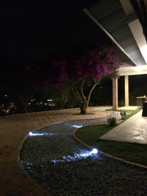 Front yard at night