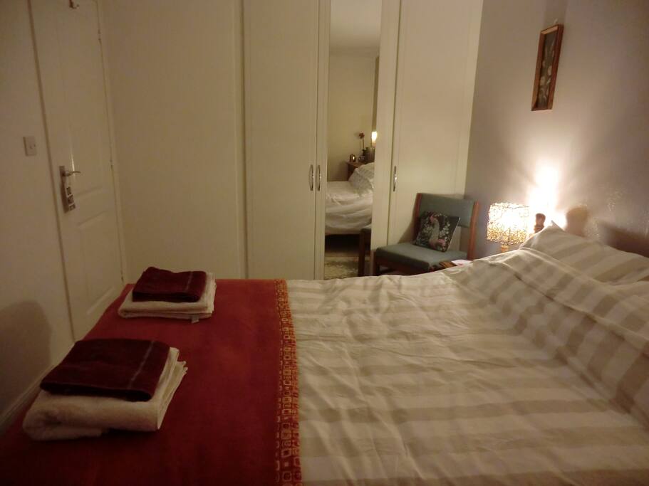 Spacious wardrobe in room