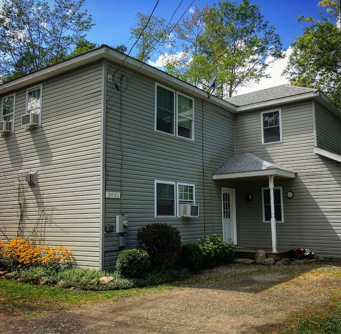 Front of the home & driveway