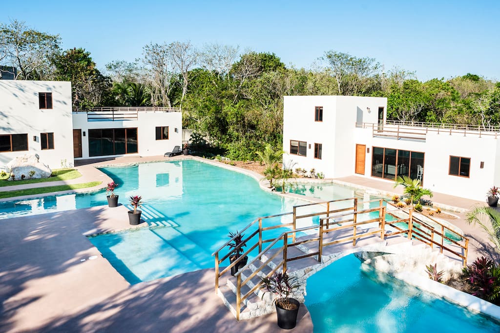 Complete private property with extensive water feature