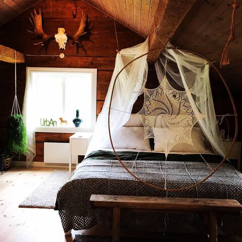 Right out in the nature!  Lovely and comfortable.