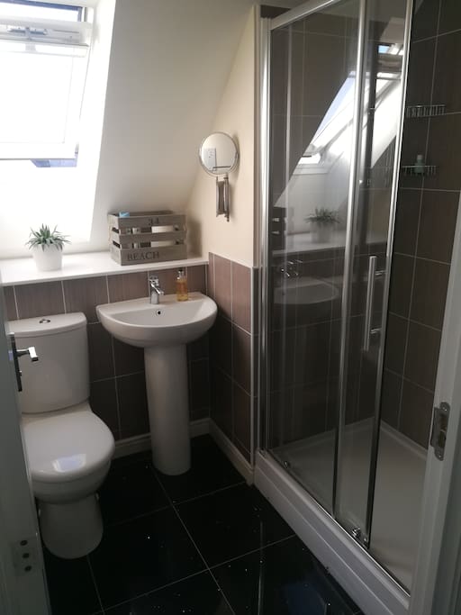 private en suite with large shower