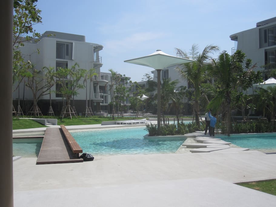 Pools throughout the complex