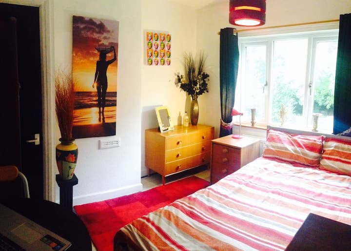 Bright, dble room Nr Market harboro. Professionals