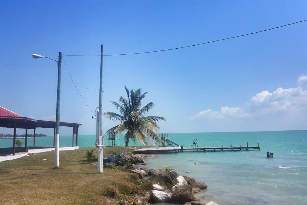 One block away from the beach